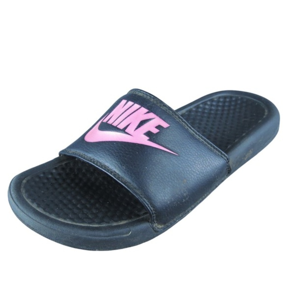 Nike  Women Slide‎ Sandal Shoes Size 7 Medium Black Synthetic